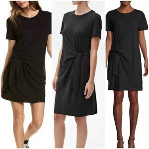 VINCE Side-Tie Cotton T-shirt Dress